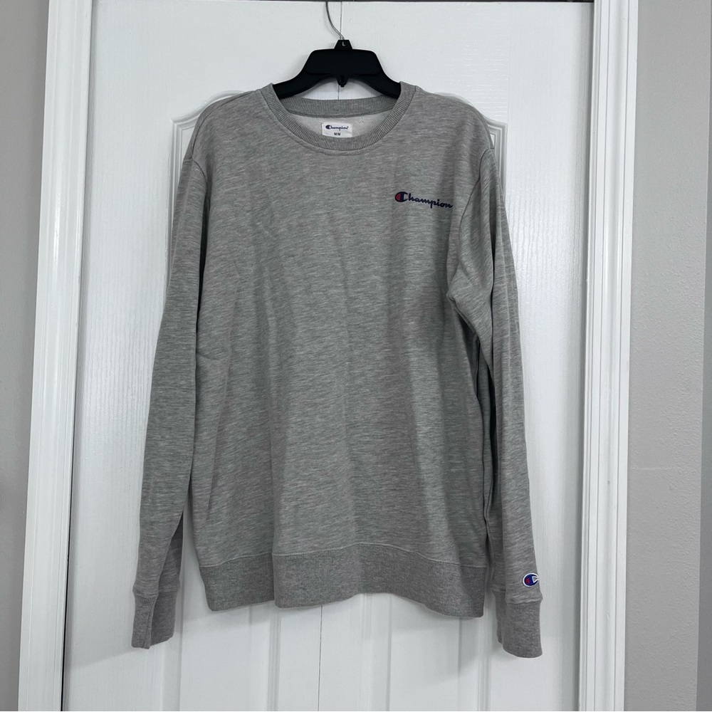 Champion mens crewneck sweatshirt grey medium